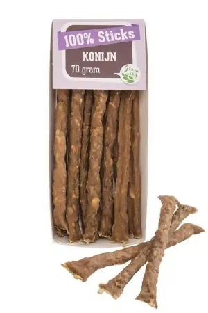 100% Konijnsticks – 70 gram Beste Prijs