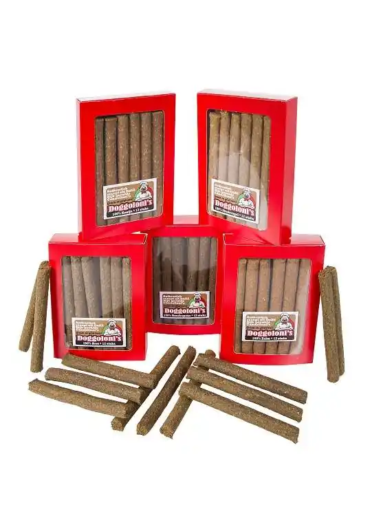 Beperkt Aanbod Doggoloni’s – 100% Zalm- 100% Hert – 100% Konijn – 100% Runderpens -100% Struisvogel