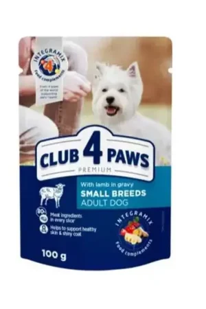 Snelle Levering Club 4 Paws premium met lam in saus-100 gram