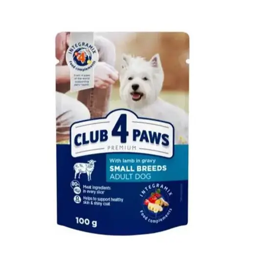 Snelle Levering Club 4 Paws premium met lam in saus-100 gram