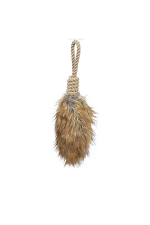 Staart pluche met touw, crinkle en piep 45 cm. Express Levering
