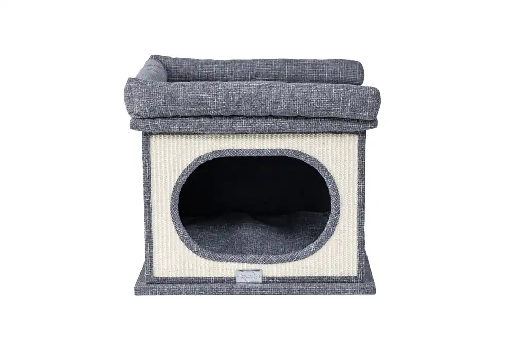 Quapas! Kattenhol met sisalmat grijs Flitsaanbieding