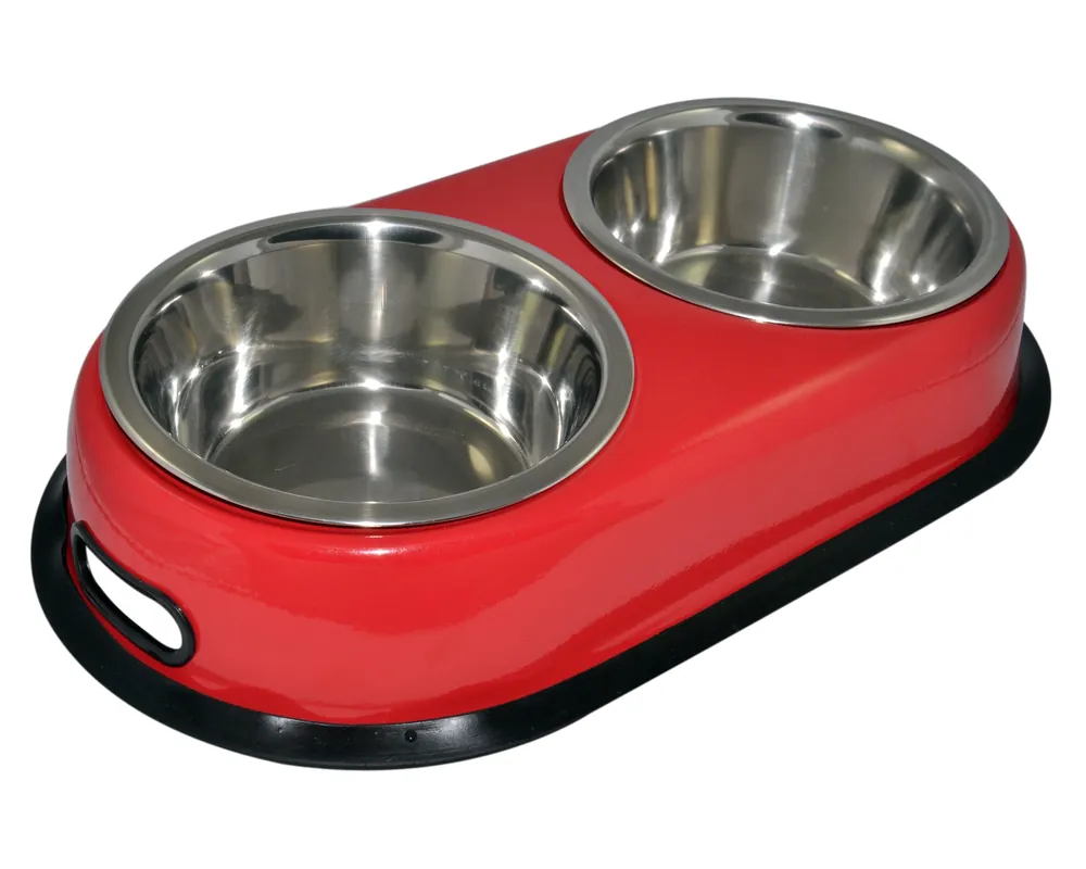 Rode Antislip Dubbele Voerbak Weekendaanbieding