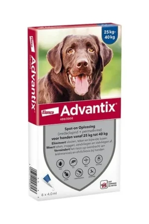 Advantix 400-2000 6 Pipetten 25-40 kg Alleen Vandaag