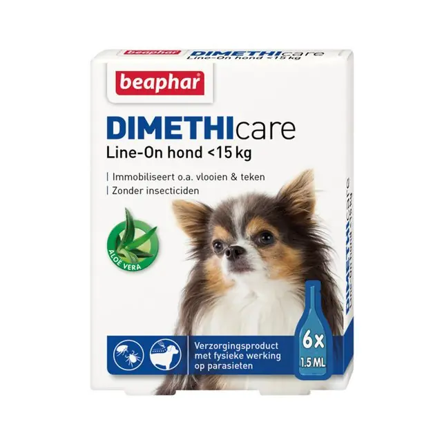 Superprijs Beaphar Dimethicare Line-On Hond 6 Pipetten <15 kg