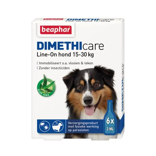 Beaphar Dimethicare Line-On Hond 6 Pipetten 15-30 kg Seizoensaanbieding