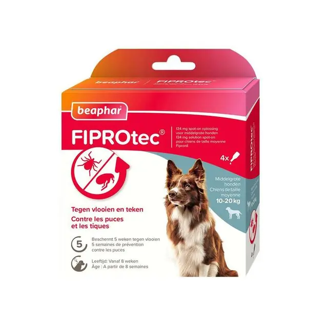 Speciale Aanbieding Beaphar Fiprotec Spot On Hond 10-20kg 4Pipetten