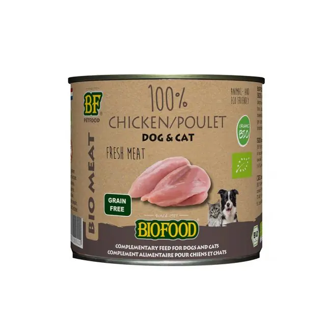 Beste Prijs Biofood Organic 100% Kippenvlees Hondenvoer Blik 200gr