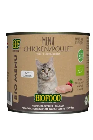 Aanbieding Biofood Organic Kip Menu Kattenvoer Blik 200gr