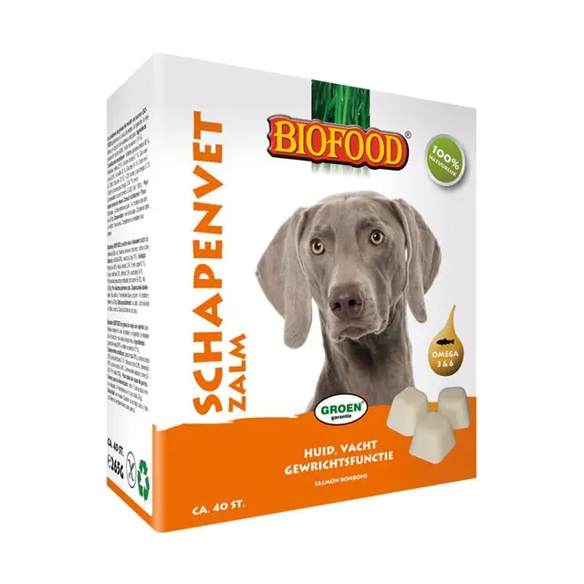 Beperkt Aanbod Biofood Schapenvet Maxi Hondensnack Zalm 40stuks