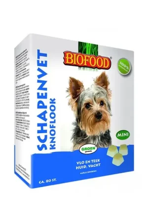Superprijs Biofood Schapenvet Mini Hondensnack Knoflook 80stuks