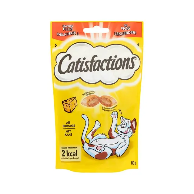 Gereduceerde Prijs Catisfactions Kattensnack Kaas 60gr