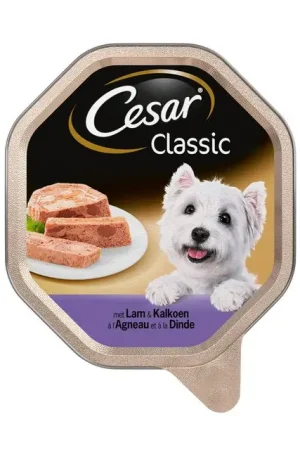 Snelle Levering Cesar Classic Alu Kuipje Hondenvoer Lam&Kalkoen 150gr