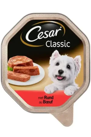 Alleen Vandaag Cesar Classic Pate Alu Kuipje Hondenvoer Rund 150gr