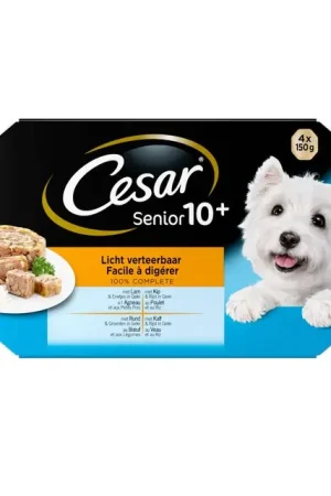 Actieprijs Cesar Senior 10+ In Gelei Alu Multipack Hondenvoer 4x 150 gr