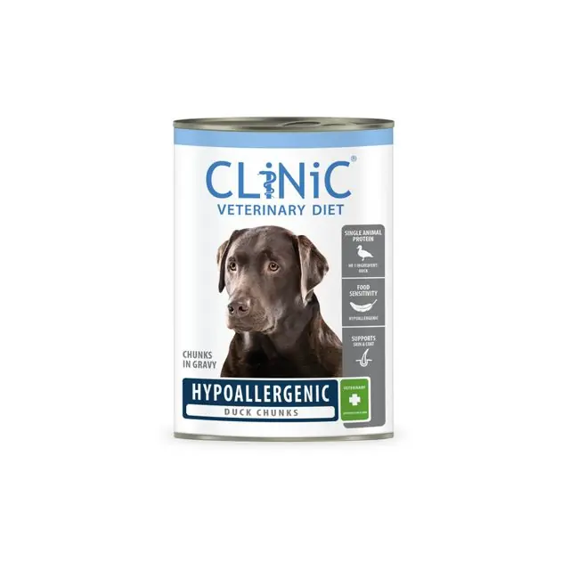 Clinic Hypoallergene Natvoeding Hond Eend 415gram Meest Verkocht