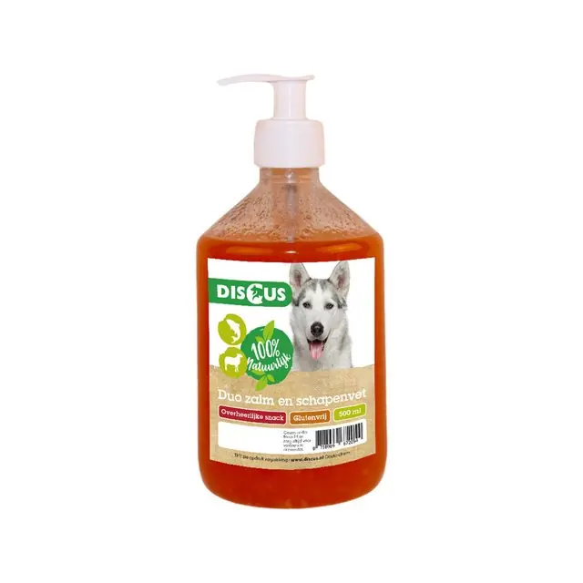 Alleen Vandaag Discus Duo Zalmolie en Schapenvet Pomp 500ML