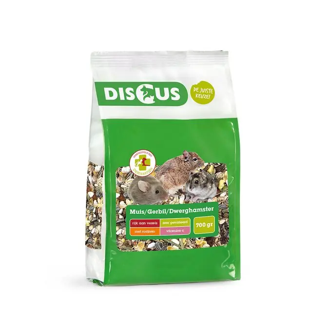 Discus Premium Knaagdiervoer Muis-Gerbil-Dwerghamster 700 gr Direct Verzonden