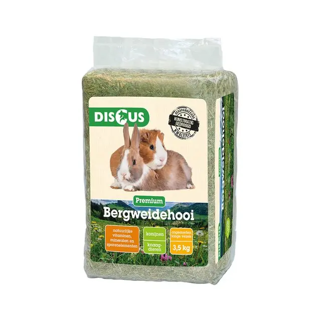 Gereduceerde Prijs Discus Premium Gedroogd Bergweidehooi 3,5 kg