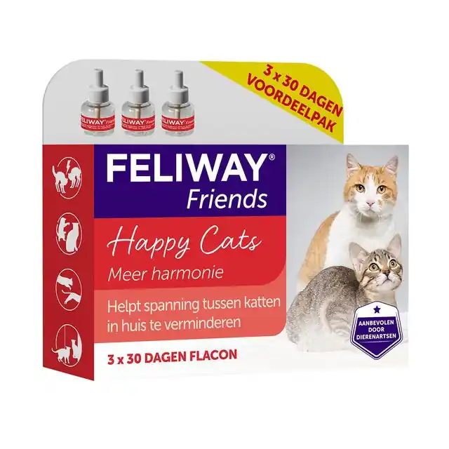 Favoriet Feliway Friends Tripack Navulling 3x 48ml
