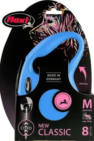 Tijdelijk Beschikbaar Flexi Rollijn Classic Koord Medium Blauw 8 m