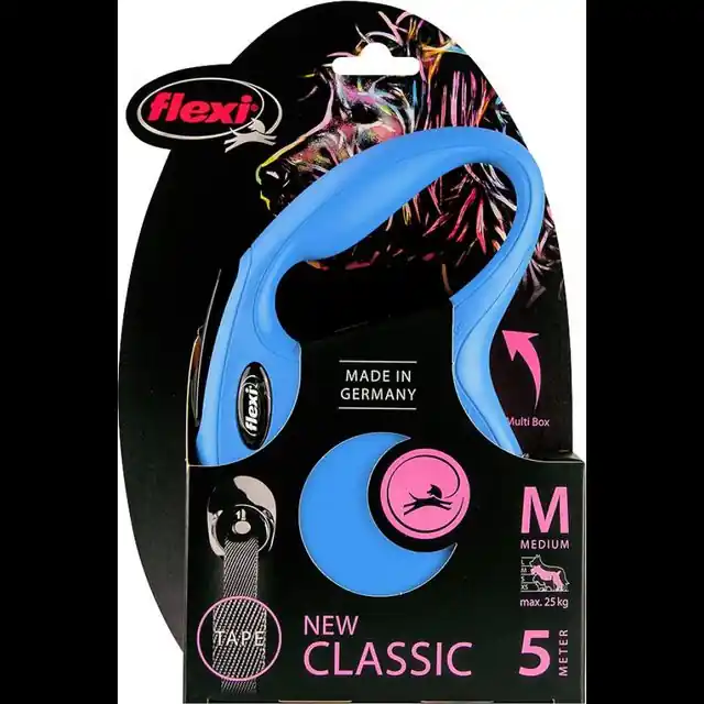 Nu Kopen Flexi Rollijn Classic Tape Medium Blauw 5 m