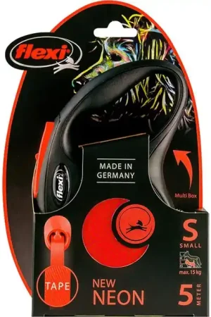 Superprijs Flexi Rollijn New Neon Tape Small Oranje 5 m