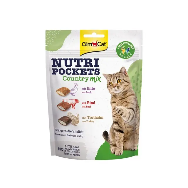 Express Levering GimCat Nutri Pockets Kattensnack 150gram Country Mix