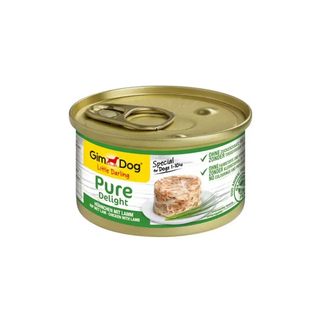 GimDog Little Darling Pure Delight Hondenvoer Kip&Lam 85gr Premium