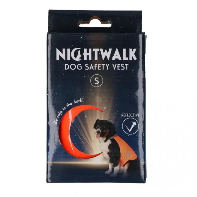 Beste Prijs Nightwalk Dog Safety Vest Orng Small