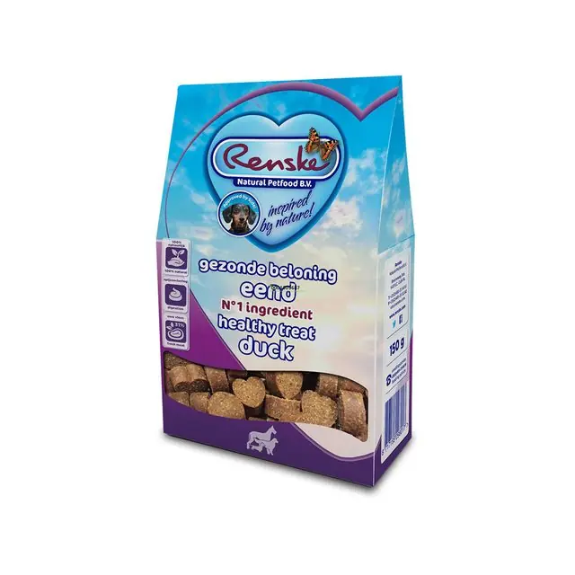Uitverkoop Renske Gezonde Beloning Hond Hartjes Hondensnack Eend 150gr