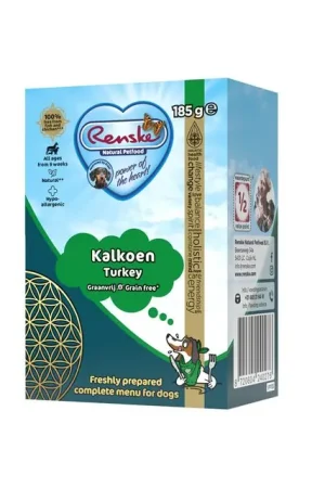 Actieprijs Renske Vers Bereide Hondenvoeding Kalkoen-Graanvrij 185gram