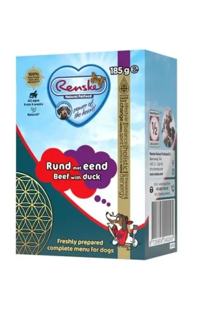 Beperkt Aanbod Renske Vers Bereide Hondenvoeding Rund-met-Eend 185gram