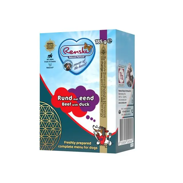 Beperkt Aanbod Renske Vers Bereide Hondenvoeding Rund-met-Eend 185gram