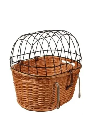 Shop Nu Rieten Fietsmand Voorop met Draadkap 52x38x25 cm