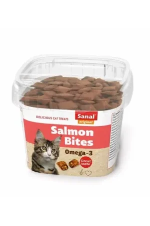 Actieprijs Sanal Kattensnoepjes Salmon-Bites 75gr