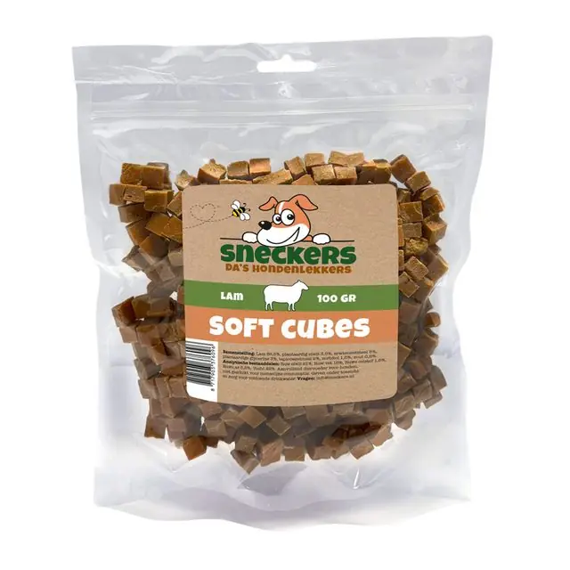 Sneckers Soft Cubes Hondensnack Lam 400gram Betaalbaar