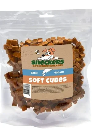 Sneckers Soft Cubes Hondensnack Zalm 400gram Gratis Retour