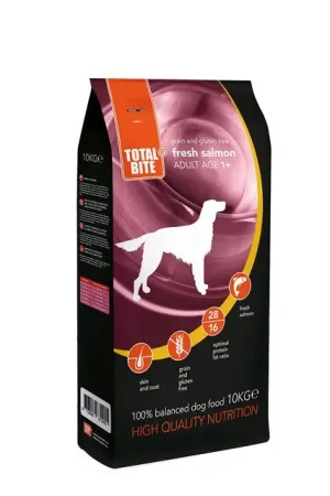 Shop Nu Total Bite Dog Adult Fresh Salmon Hondenvoer 10 kg