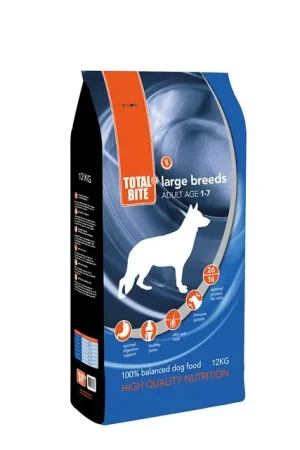 Total Bite Dog Adult Large Breeds Hondenvoer 12 kg Uitverkoop