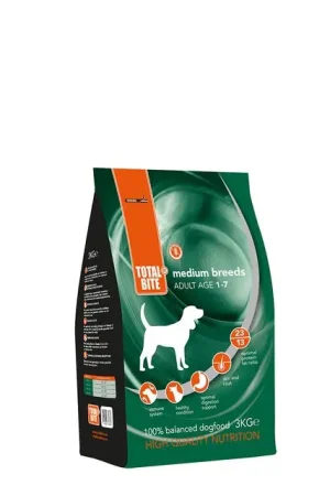 Total Bite Dog Adult Medium Breeds Hondenvoer 3 kg Lage Kosten