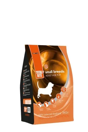 Beperkte Voorraad Total Bite Dog Adult Small & Mini Hondenvoer 3 kg