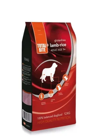 Seizoensaanbieding Total Bite Dog Lamb & Rice Tarweglutenvrij Hondenvoer 12 kg