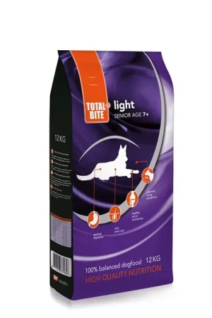 Total Bite Dog Light Senior Hondenvoer 12 kg Dagaanbieding