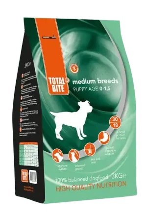 Total Bite Dog Puppy Medium Breeds Hondenvoer 3 kg Beste Prijs