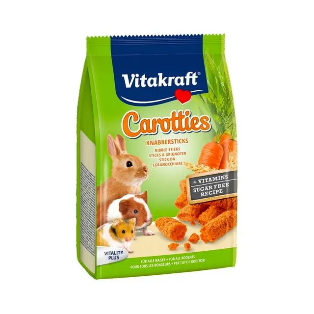 Vitakraft Carotties Knabbelsticks Konijn- en Knaagdiersnack Wortel 50 gram Veilige Betaling