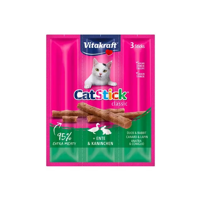 Direct Verzonden Vitakraft Cat Stick Mini Kattensnack Eend&Konijn