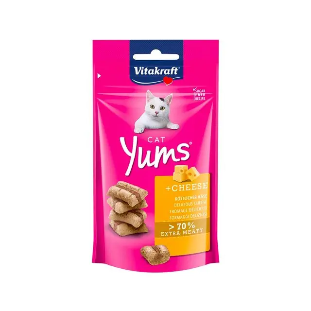 Vitakraft Cat Yums Kattensnack Kaas 40gr Meest Verkocht