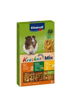 Gecertificeerd Vitakraft Kräcker Trio-Mix Caviasnack 3-in-1 Citrus-Groente-Honing
