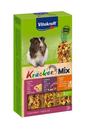 Shop Nu Vitakraft Kräcker Trio-Mix Caviasnack 3-in-1 Honing-Noot-Fruit